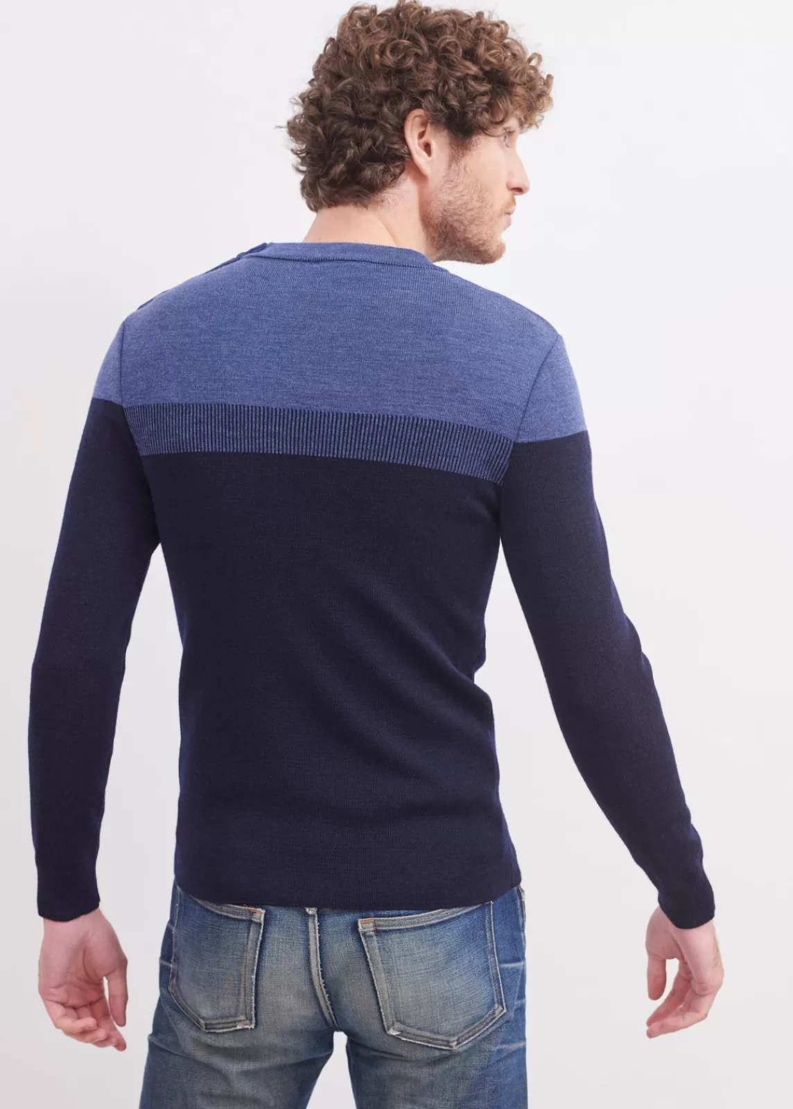 Sailor Jumpers>Saint James Bretagne sailor jumper MARINE/JEANS