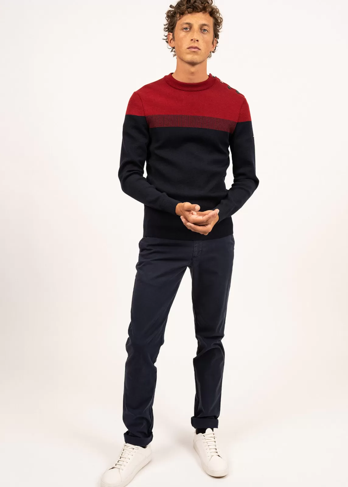 Sailor Jumpers>Saint James Bretagne sailor jumper MARINE/PERSAN