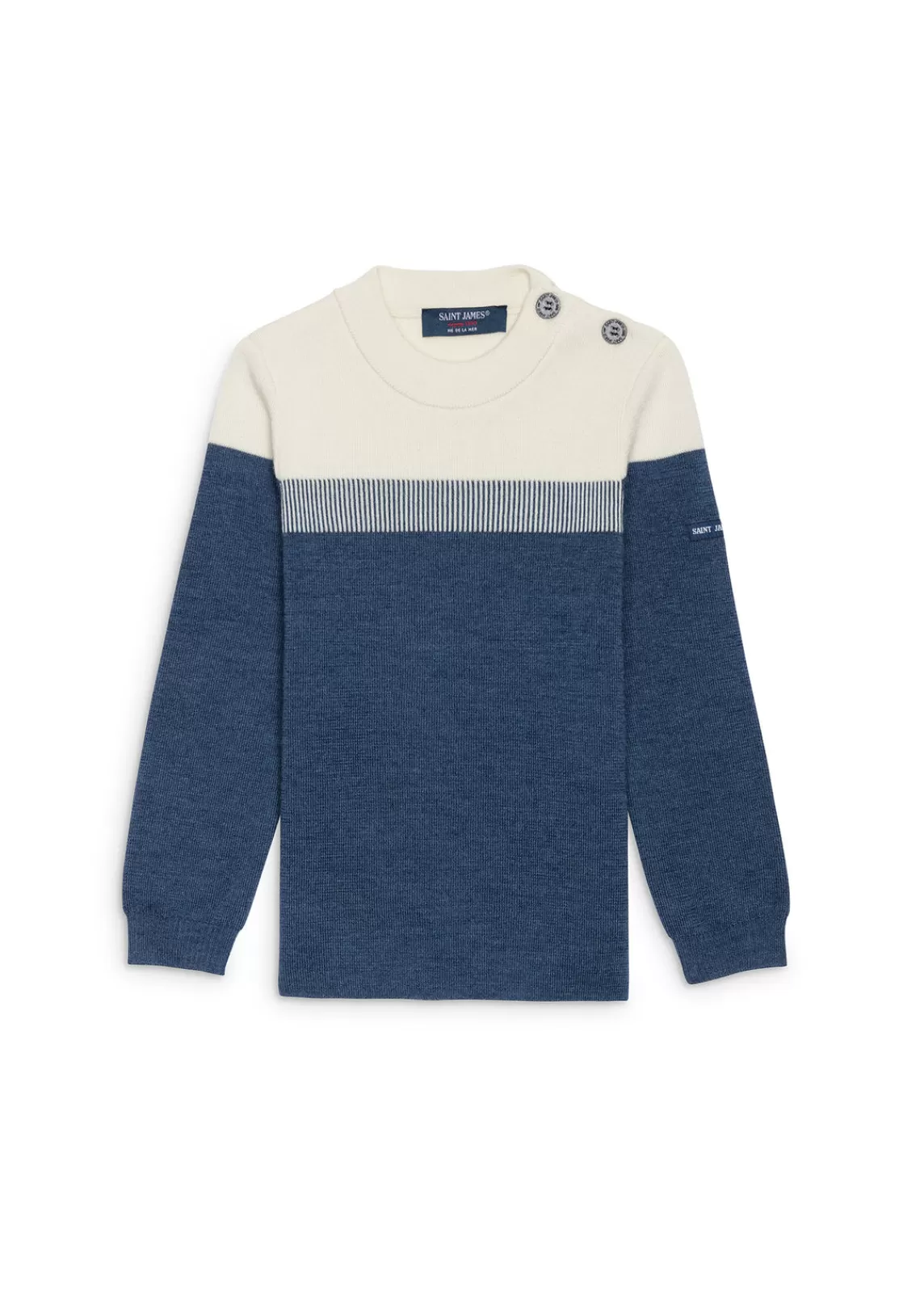 Sailor Jumpers>Saint James Bretagne sailor jumper for kids INDIGOCHINE/ECUME