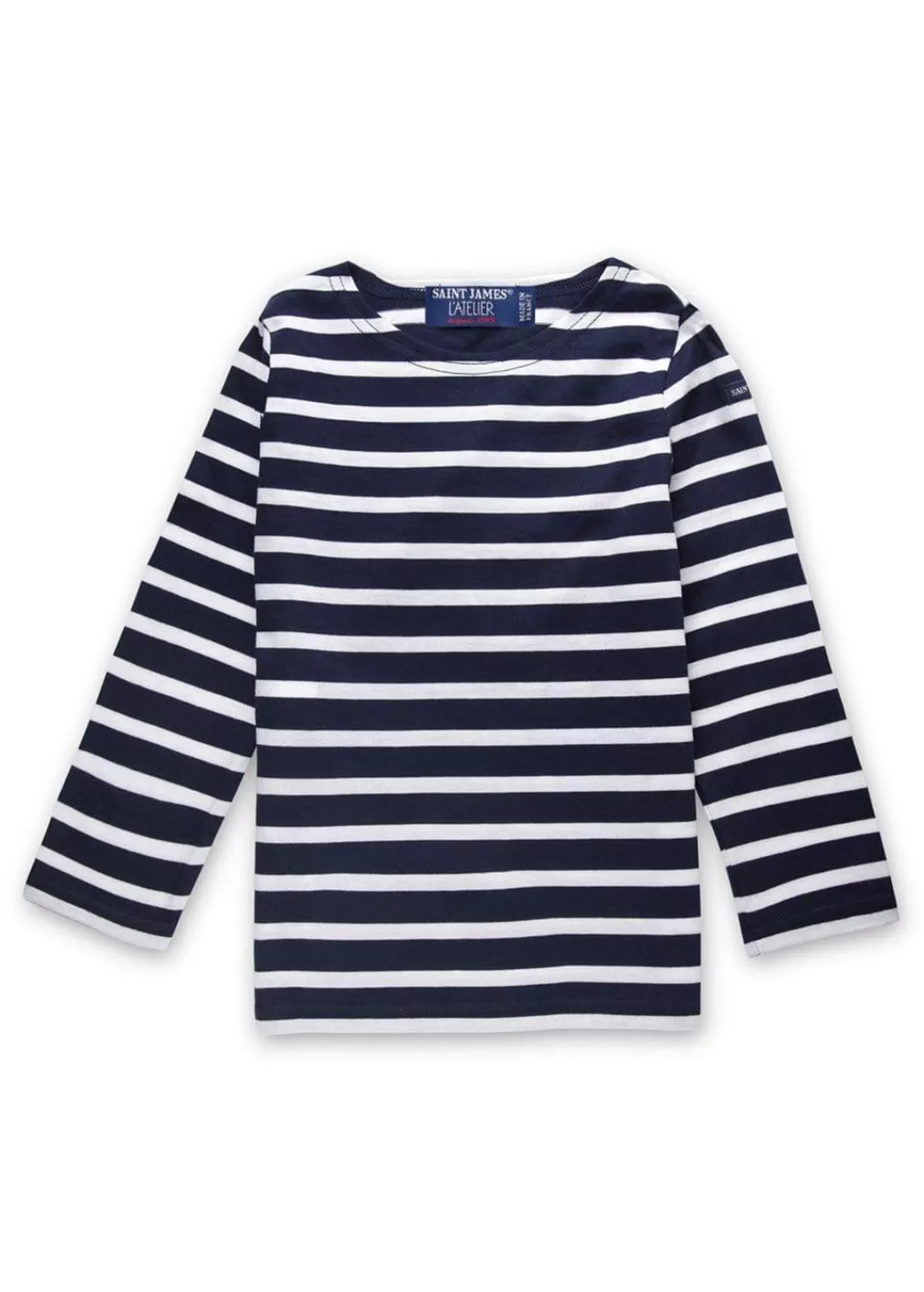 Sailor Striped Shirts>Saint James Minquiers striped sailor shirt for kids MARINE/NEIGE
